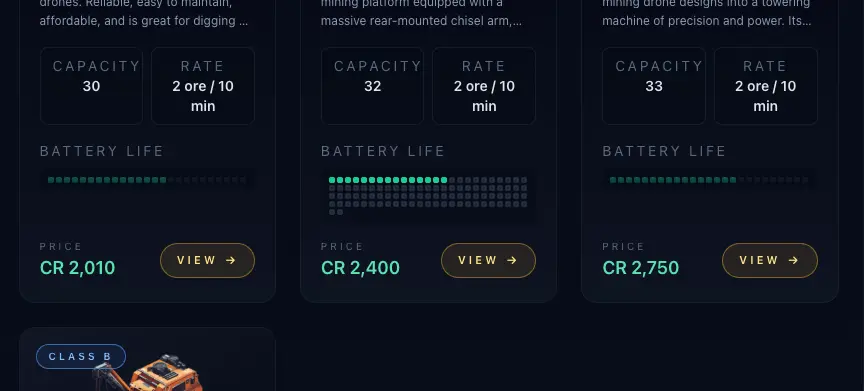 Mining battery status